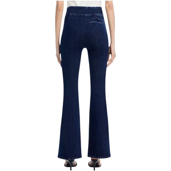 Frame Jetset Flare High Rise Pintuck Keller Jeans Denim Stretch Organic Cotton - Picture 5 of 15